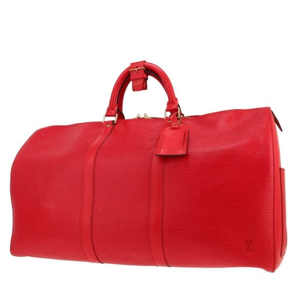 Louis Vuitton Keepall 50 travel bag in red epi leather