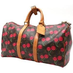 Louis Vuitton Keepall Editions Limitées weekend bag monogram canvas and natural leather