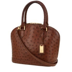 Louis Vuitton Lochness handbag in brown ostrich leather