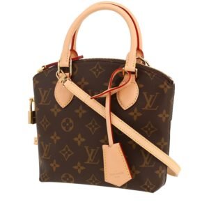 Louis Vuitton Lockit BB shoulder bag in brown monogram canvas and natural leather