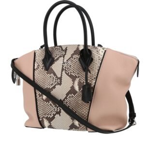 Louis Vuitton Lockit handbag in pink leather and python