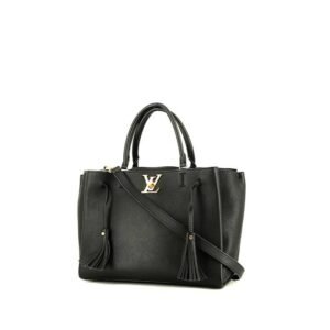 Louis Vuitton Lockme handbag in black grained leather
