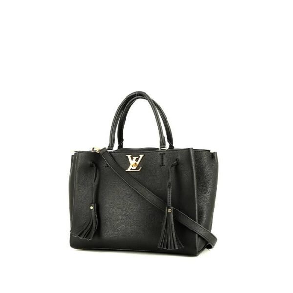 Louis Vuitton Lockme handbag in black grained leather