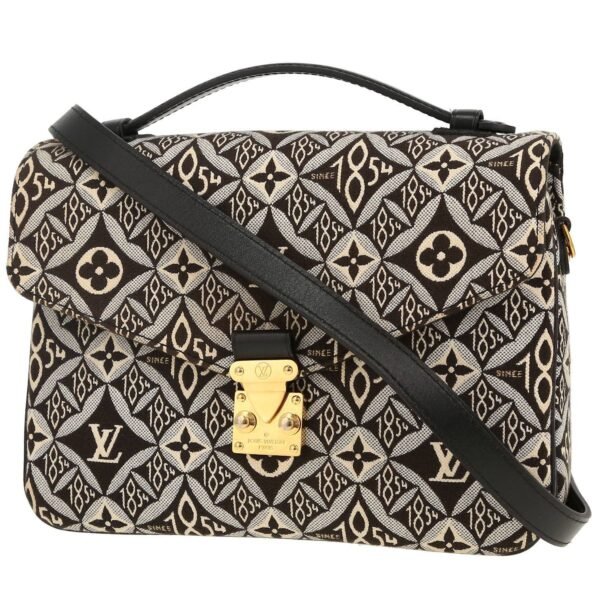 Louis Vuitton Metis shoulder bag in black and grey monogram canvas and black leather