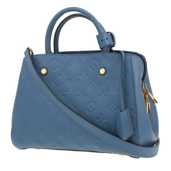 Louis Vuitton Montaigne handbag in blue empreinte monogram leather