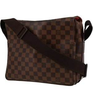 Louis Vuitton Naviglio shoulder bag in ebene damier canvas and brown leather