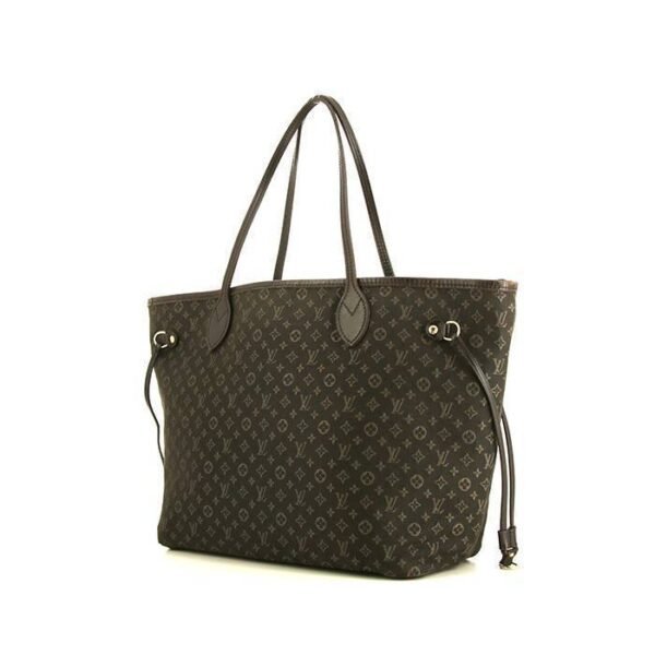 Louis Vuitton Neverfull medium model shopping bag in brown monogram canvas Idylle and brown leather