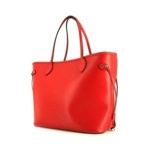 Louis Vuitton Neverfull medium model shopping bag in red epi leather