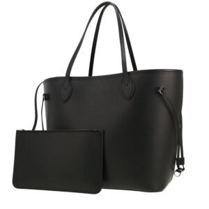 Louis Vuitton Neverfull shopping bag in black epi leather