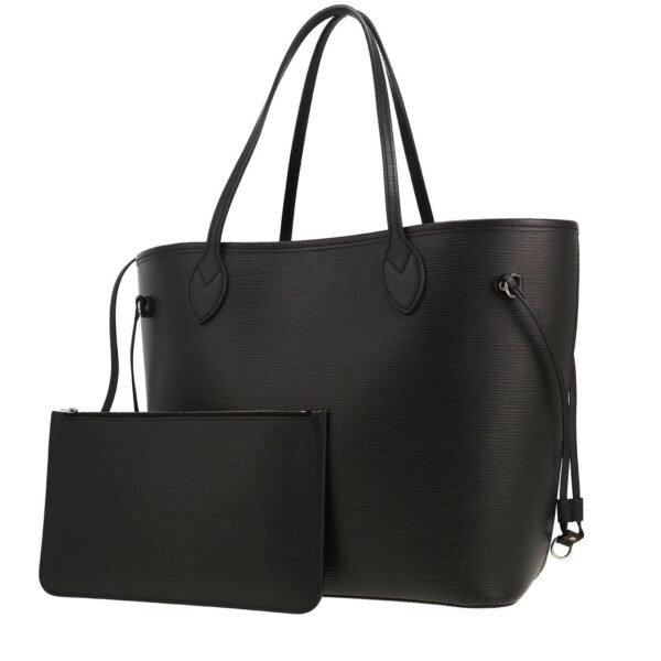Louis Vuitton Neverfull shopping bag in black epi leather