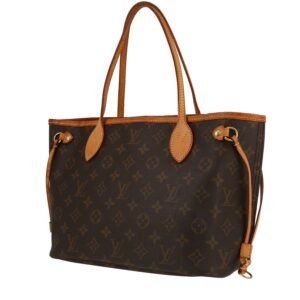 Louis Vuitton Neverfull small model shopping bag in brown monogram canvas and natural leather