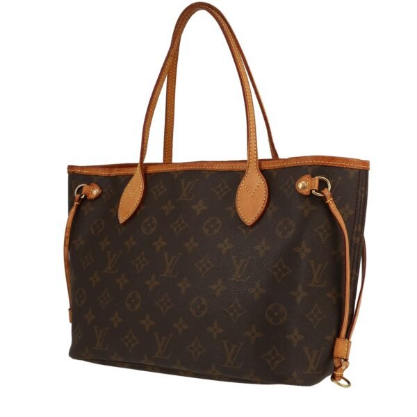 Louis Vuitton Neverfull small model shopping bag in brown monogram canvas and natural leather
