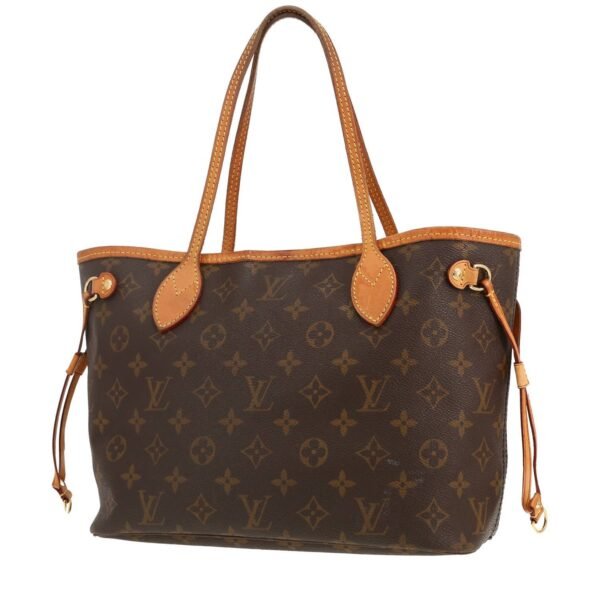 Louis Vuitton Neverfull small shopping bag in brown monogram canvas and natural leather