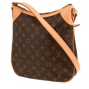 Louis Vuitton Odeon shoulder bag in brown monogram canvas and natural leather