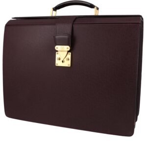 Louis Vuitton Oural briefcase in purple taiga leather