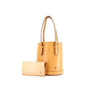 Louis Vuitton petit Bucket shopping bag in natural leather