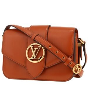 Louis Vuitton Pont Neuf medium model handbag in brown leather