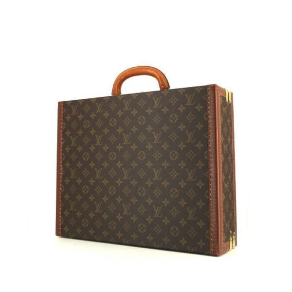 Louis Vuitton President suitcase in brown monogram canvas and natural leather