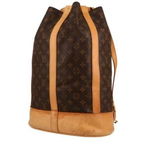 Louis Vuitton Randonnée backpack in brown monogram canvas and natural leather