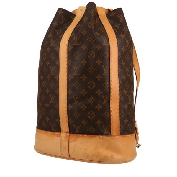 Louis Vuitton Randonnée backpack in brown monogram canvas and natural leather