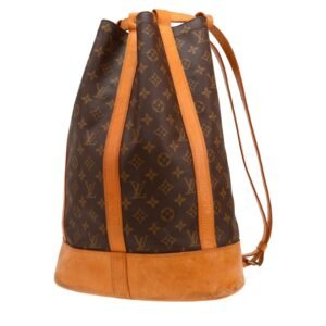 Louis Vuitton Randonnée backpack in brown monogram canvas and natural leather