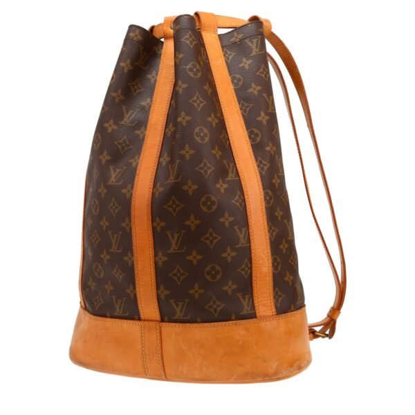 Louis Vuitton Randonnée backpack in brown monogram canvas and natural leather