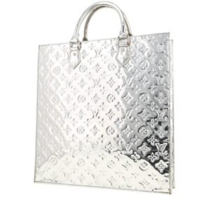 Louis Vuitton Sac Plat Miroir shopping bag in silver monogram leather
