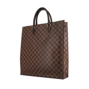 Louis Vuitton Sac Plat shopping bag and brown leather