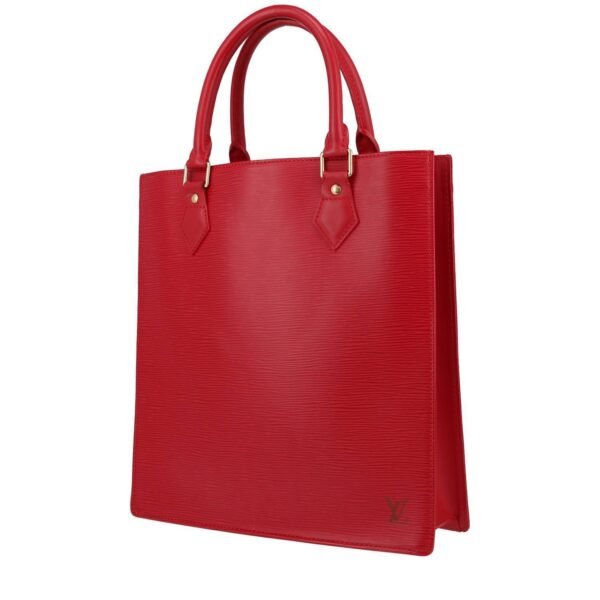 Louis Vuitton Sac Plat shopping bag in red epi leather