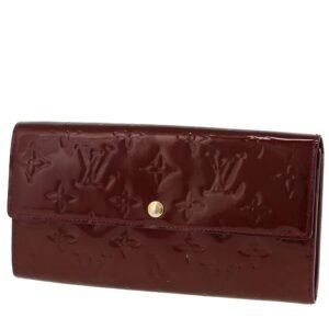 Louis Vuitton Sarah wallet in burgundy monogram patent leather