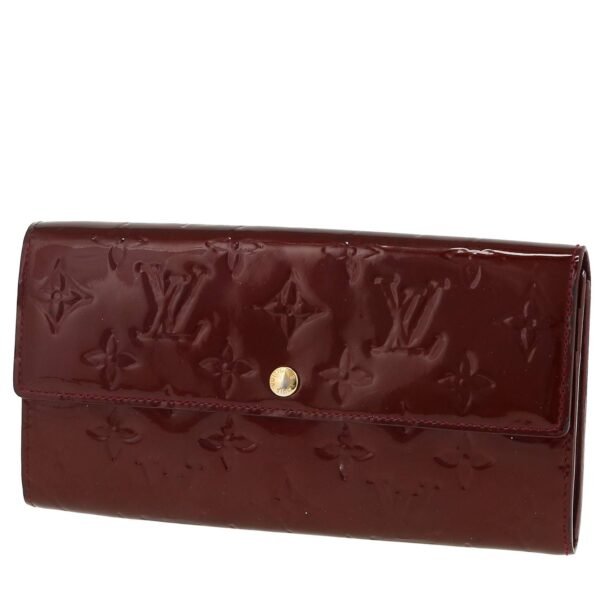 Louis Vuitton Sarah wallet in burgundy monogram patent leather