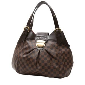 Louis Vuitton Sistina handbag in ebene damier canvas and brown