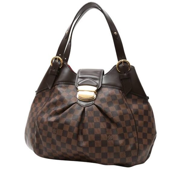 Louis Vuitton Sistina handbag in ebene damier canvas and brown