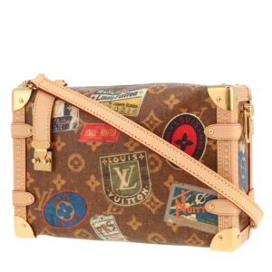 Louis Vuitton Soft Trunk limited editions handbag in brown monogram canvas and natural leather