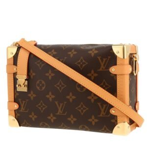 Louis Vuitton Soft Trunk shoulder bag in brown monogram canvas and natural leather