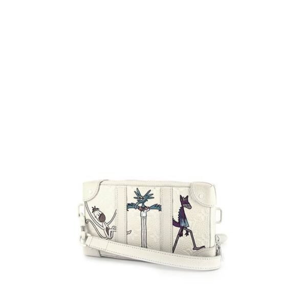 Louis Vuitton Soft Trunk shoulder bag in white leather