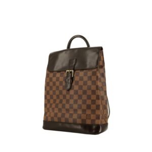 Louis Vuitton Soho backpack in ebene damier canvas and brown leather