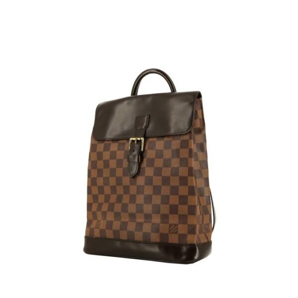 Louis Vuitton Soho backpack in ebene damier canvas and brown leather