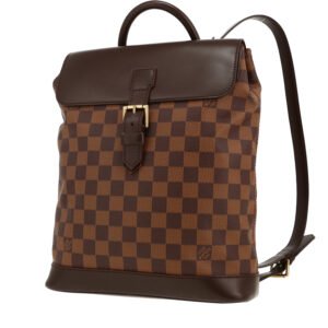 Louis Vuitton Soho backpack in ebene damier canvas and brown leather