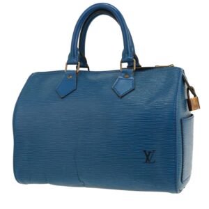 Louis Vuitton Speedy 25 handbag in blue epi leather