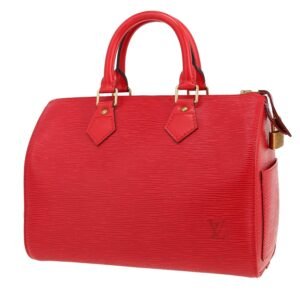 Louis Vuitton Speedy 25 handbag in red epi leather