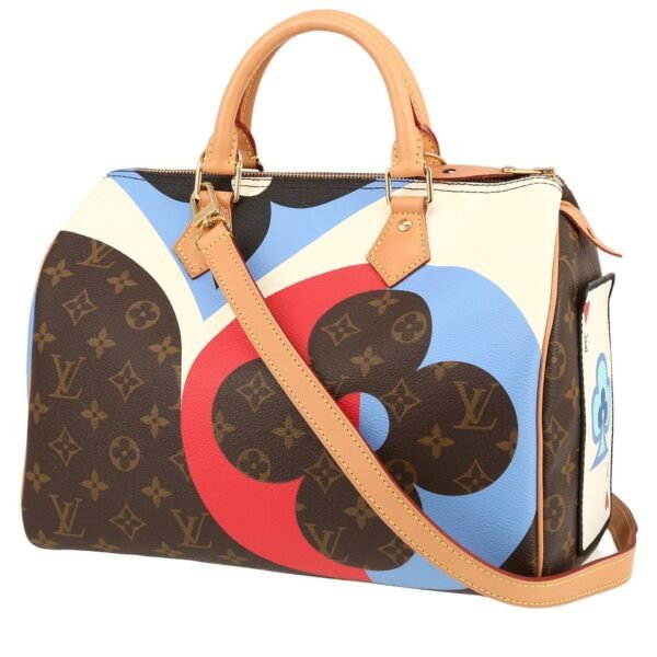Louis Vuitton Speedy Editions Limitées Game On shoulder bag in brown monogram canvas and natural leather