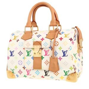 Louis Vuitton Speedy Editions Limitées handbag in multicolor monogram canvas and natural leather