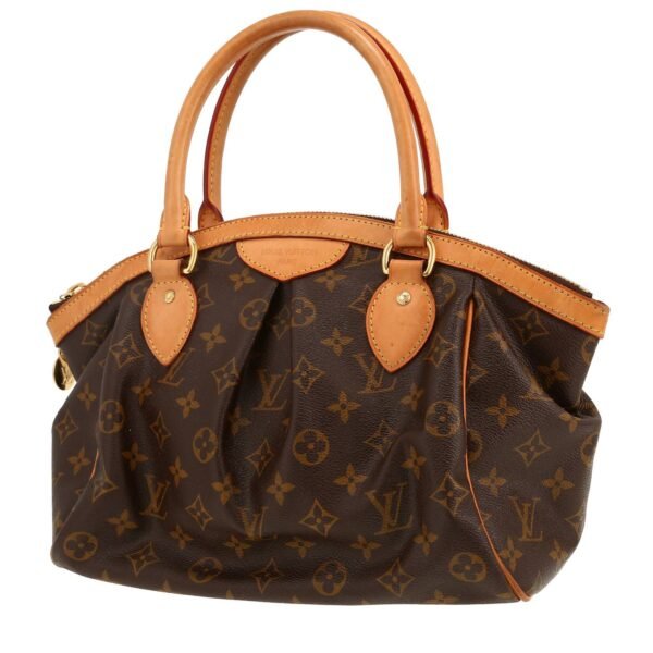 Louis Vuitton Tivoli handbag in brown monogram canvas and natural leather