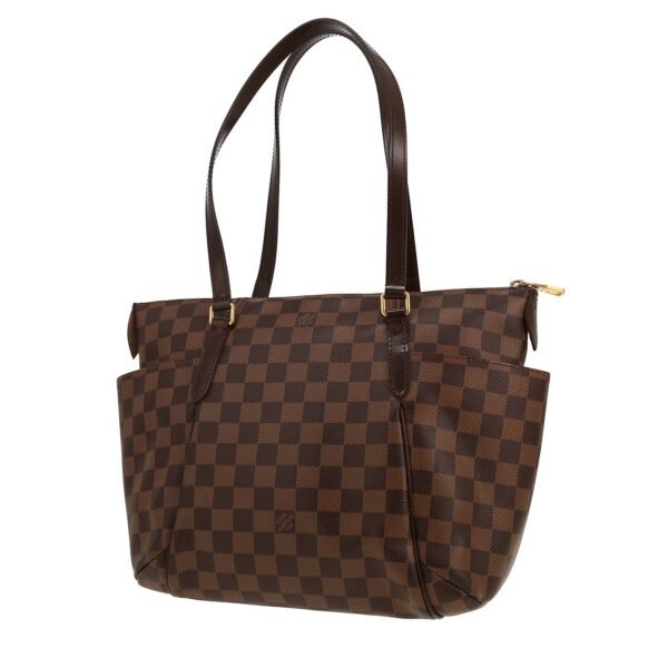 Louis Vuitton Totally handbag in ebene damier canvas and brown leather
