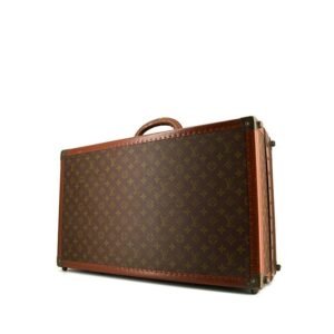 Louis Vuitton trunk in brown monogram canvas and lozine (vulcanised fibre)