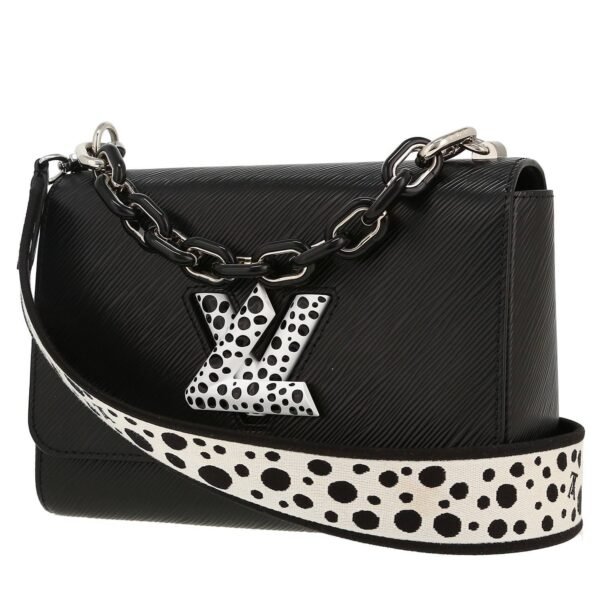 Louis Vuitton Twist édition limitée Yayoi Kusama shoulder bag in black epi leather