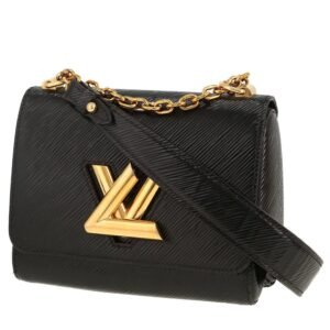 Louis Vuitton Twist small model shoulder bag in black patent epi leather