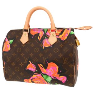 Louis Vuitton X Stephen Sprouse Speedy 30 handbag in brown monogram canvas and natural leather