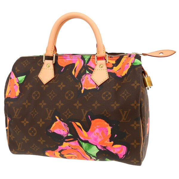 Louis Vuitton X Stephen Sprouse Speedy 30 handbag in brown monogram canvas and natural leather